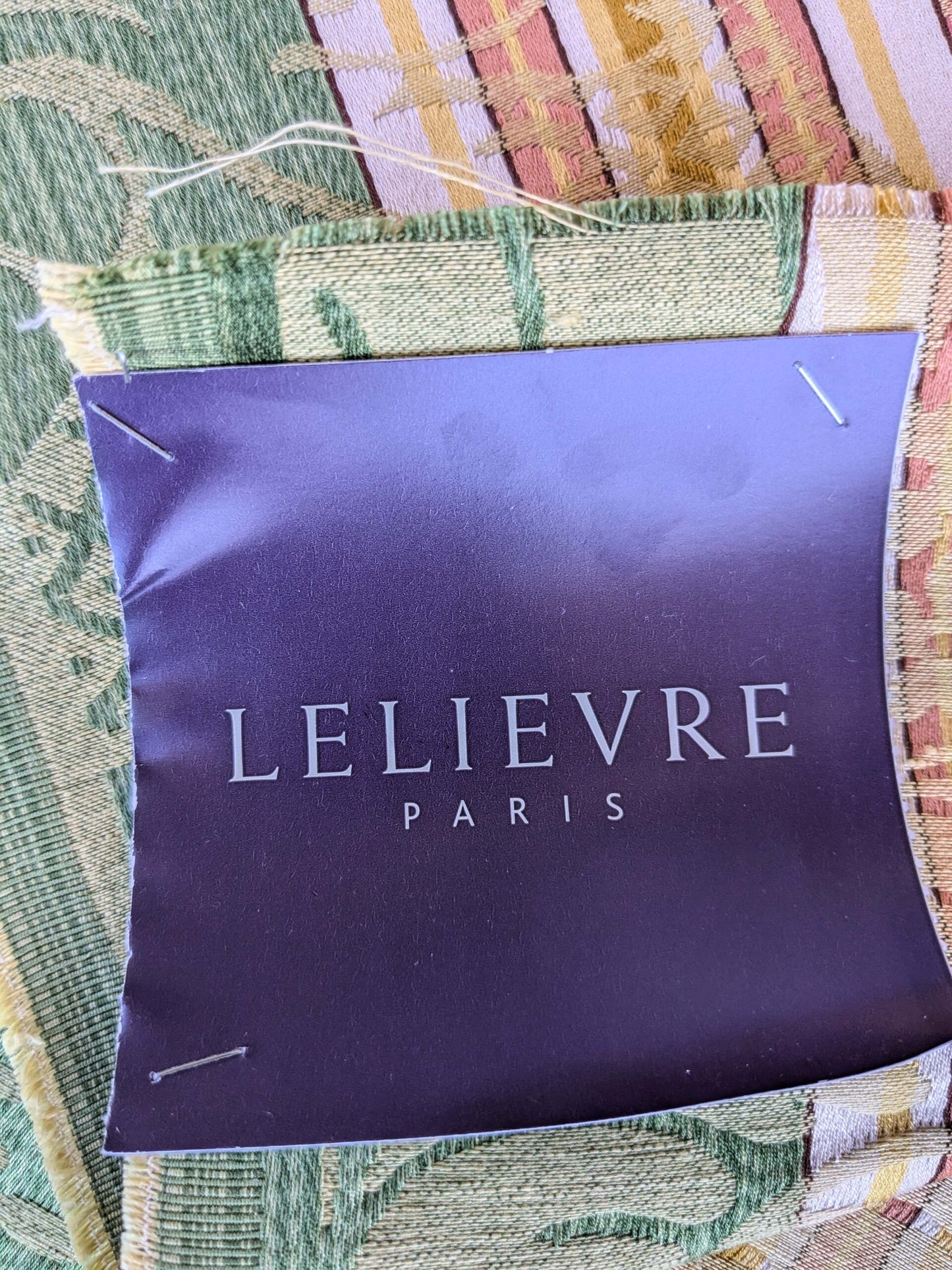 2.9y Scalamandre Lelievre lourmarin Mousse Tomette Medallion Damask Renaissance Stripe Green Red Historic MSRP USD950/y