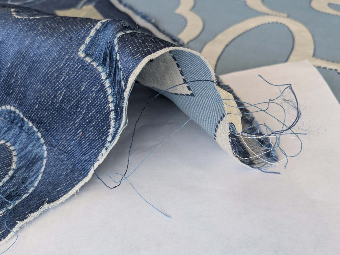 by yard Scalamandre Ming Fretwork Aquamarine Jacquard Chinoiserie Lattice Jacquard  MSRP USD 226/yard