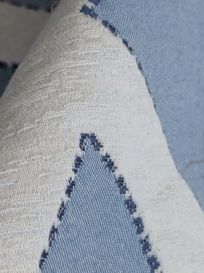 by yard Scalamandre Ming Fretwork Aquamarine Jacquard Chinoiserie Lattice Jacquard  MSRP USD 226/yard