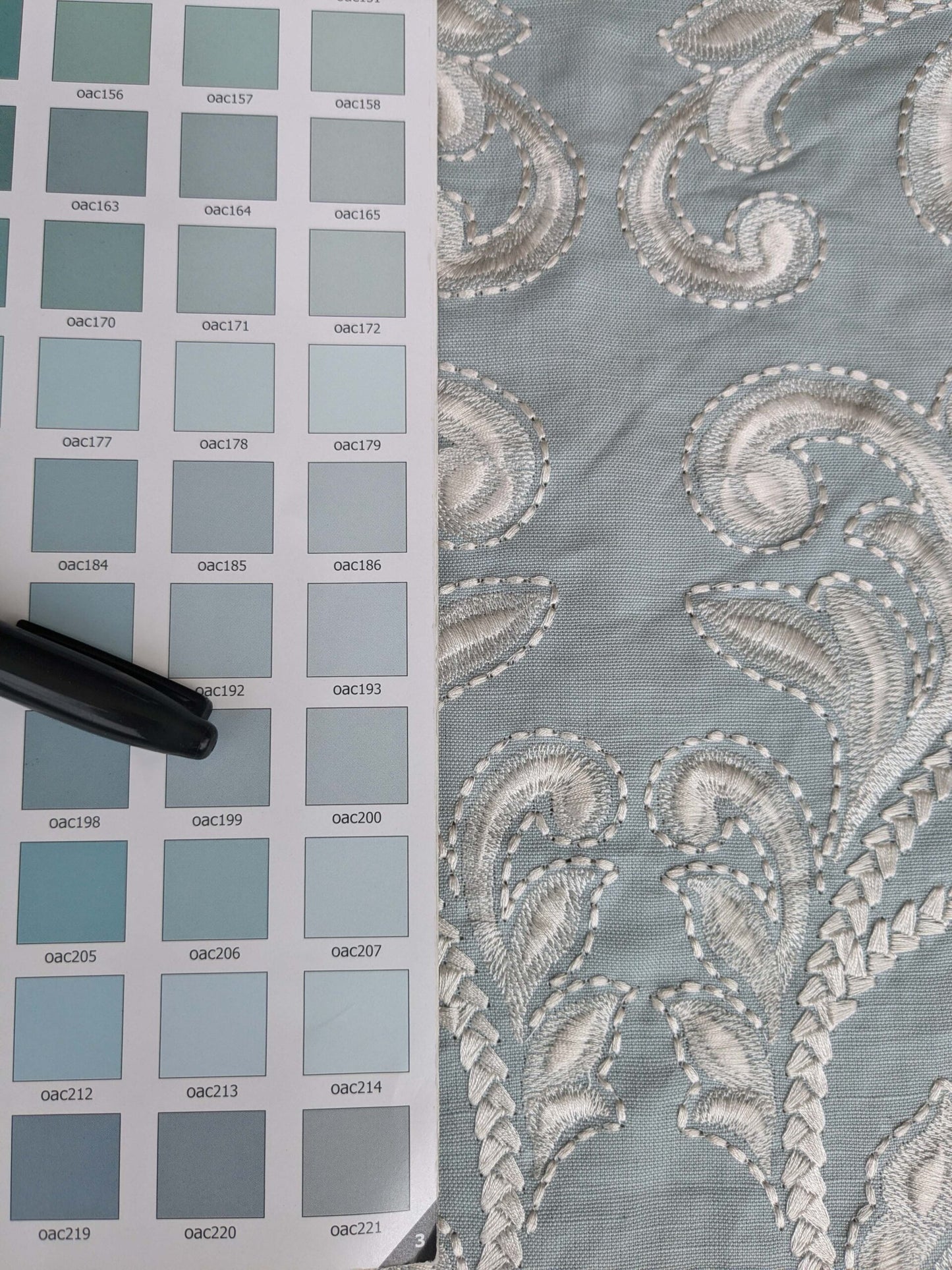 by yard Scalamandre Chiara Embroidery Floral white on Gray MSRP USD 576/Y