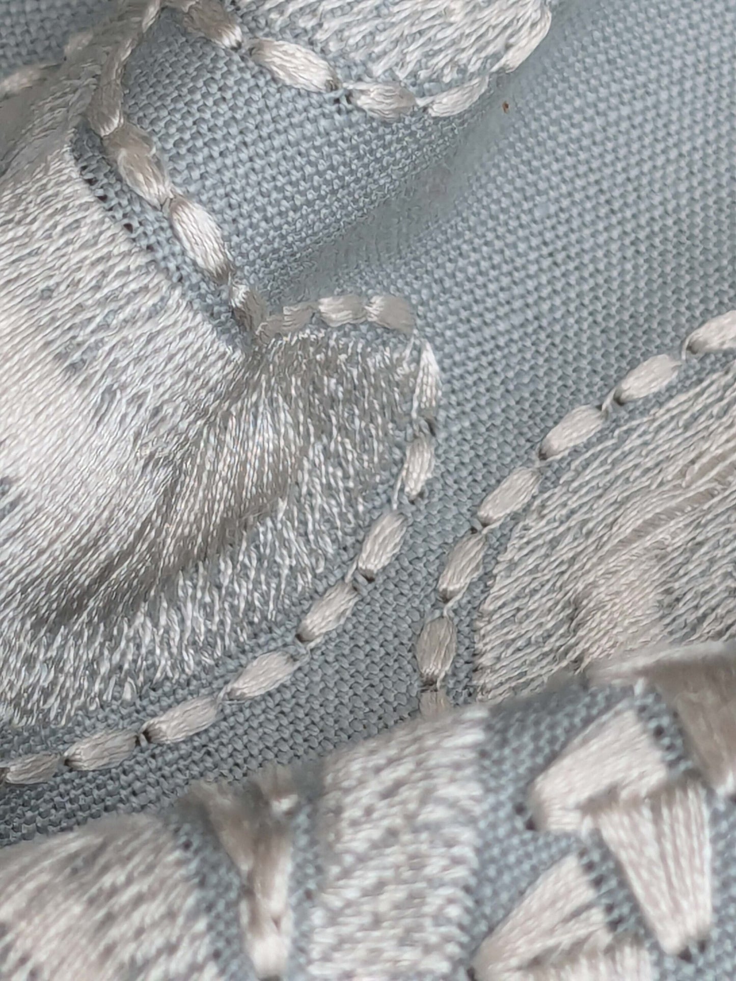 by yard Scalamandre Chiara Embroidery Floral white on Gray MSRP USD 576/Y