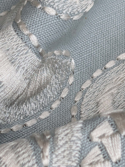 by yard Scalamandre Chiara Embroidery Floral white on Gray MSRP USD 576/Y