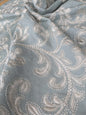 by yard Scalamandre Chiara Embroidery Floral white on Gray MSRP USD 576/Y