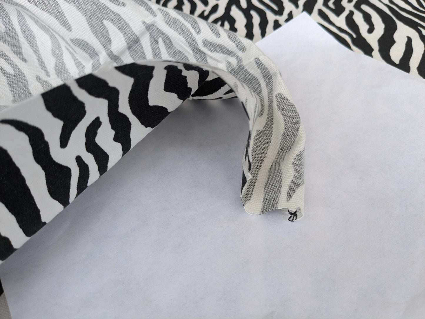 by yard Scalamandre Mill Creek Zebra Print Fabric Animals White Black Stripe Abstract