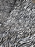 by yard Scalamandre Mill Creek Zebra Print Fabric Animals White Black Stripe Abstract