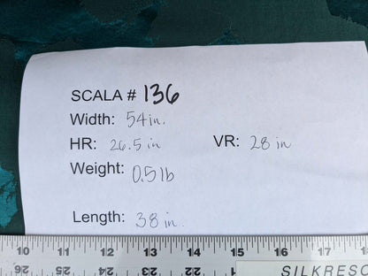 38 inches Scalamandre Lelievre Sonia Rykiel Maison Rue Saint Simon Emeraude Aqua Cotton Silk Art Deco Abstract Botanical MSRP USD300+/y