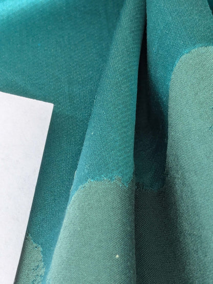 38 inches Scalamandre Lelievre Sonia Rykiel Maison Rue Saint Simon Emeraude Aqua Cotton Silk Art Deco Abstract Botanical MSRP USD300+/y