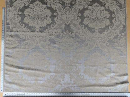 1.8y Scalamandre Lelievre Paris Grambois Argent Gray Damask Renaissance Gray Historic MSRP USD712/y