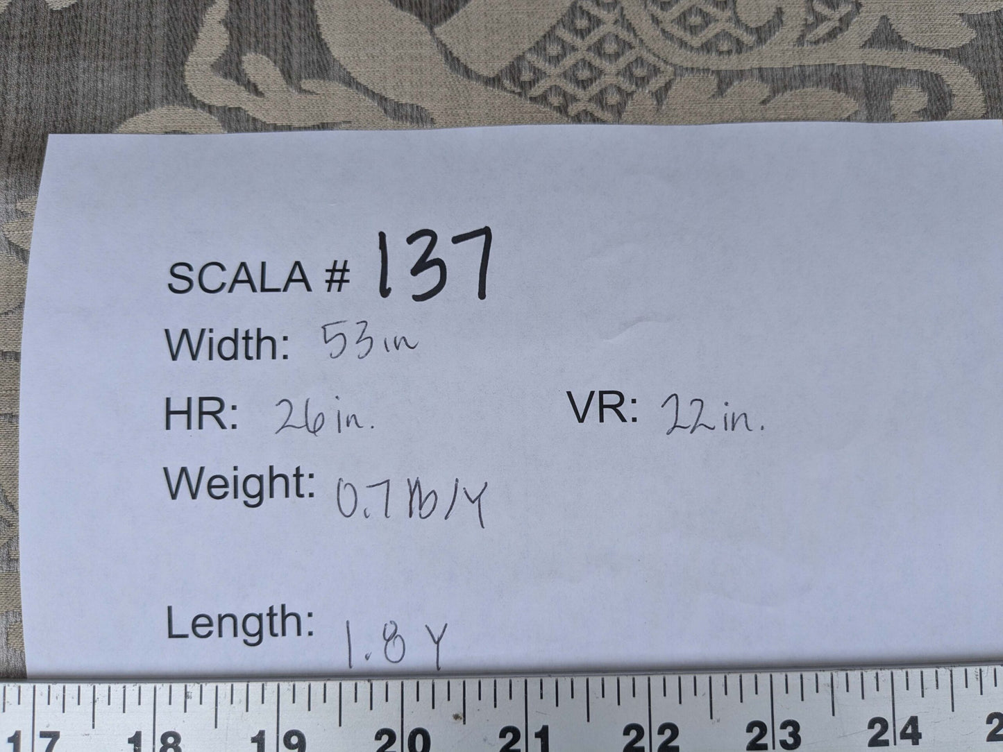 1.8y Scalamandre Lelievre Paris Grambois Argent Gray Damask Renaissance Gray Historic MSRP USD712/y