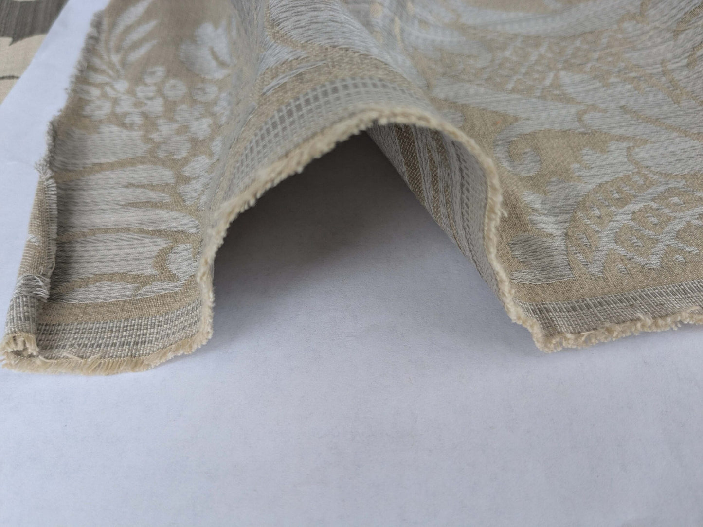 1.8y Scalamandre Lelievre Paris Grambois Argent Gray Damask Renaissance Gray Historic MSRP USD712/y