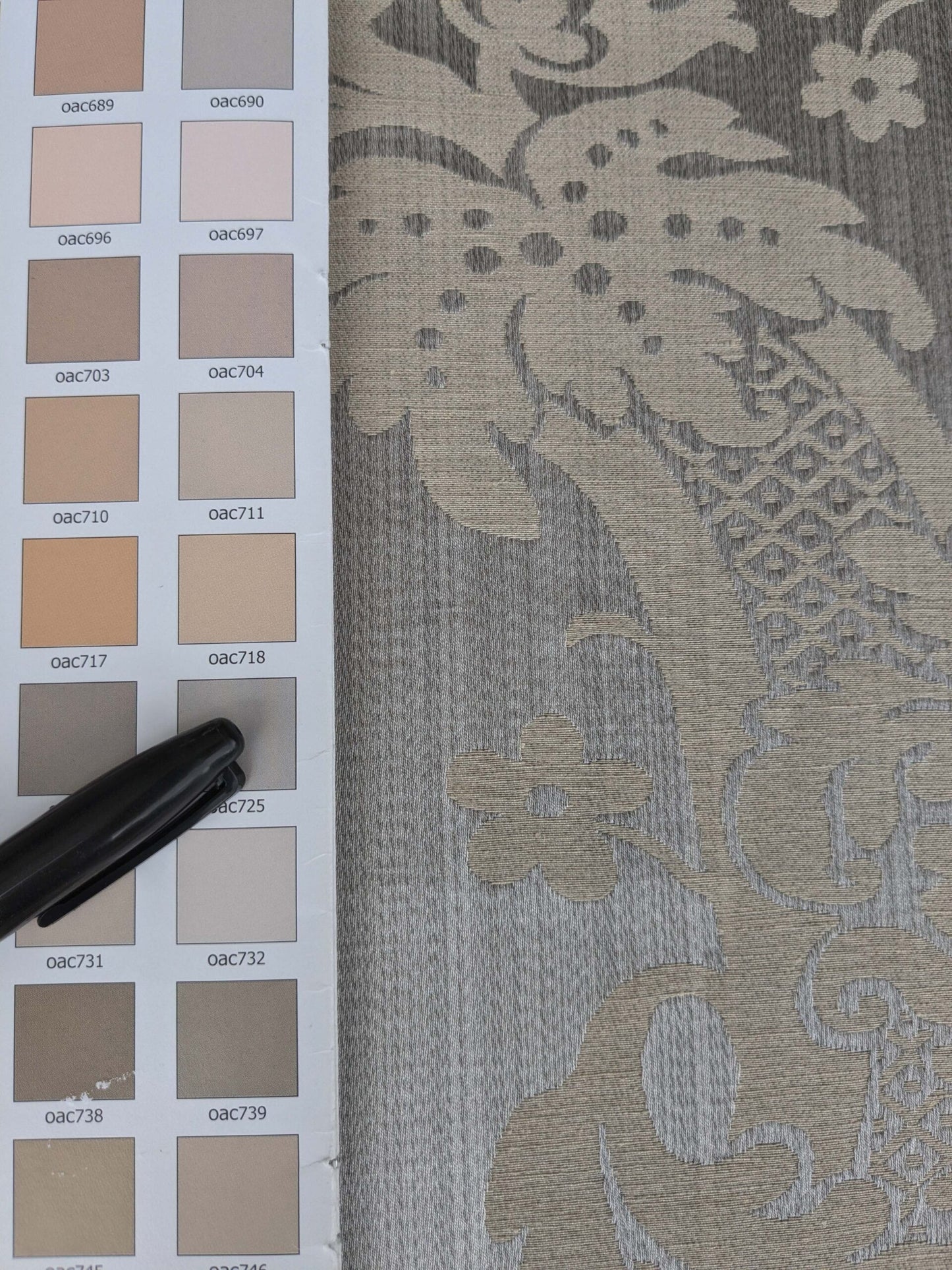 1.8y Scalamandre Lelievre Paris Grambois Argent Gray Damask Renaissance Gray Historic MSRP USD712/y