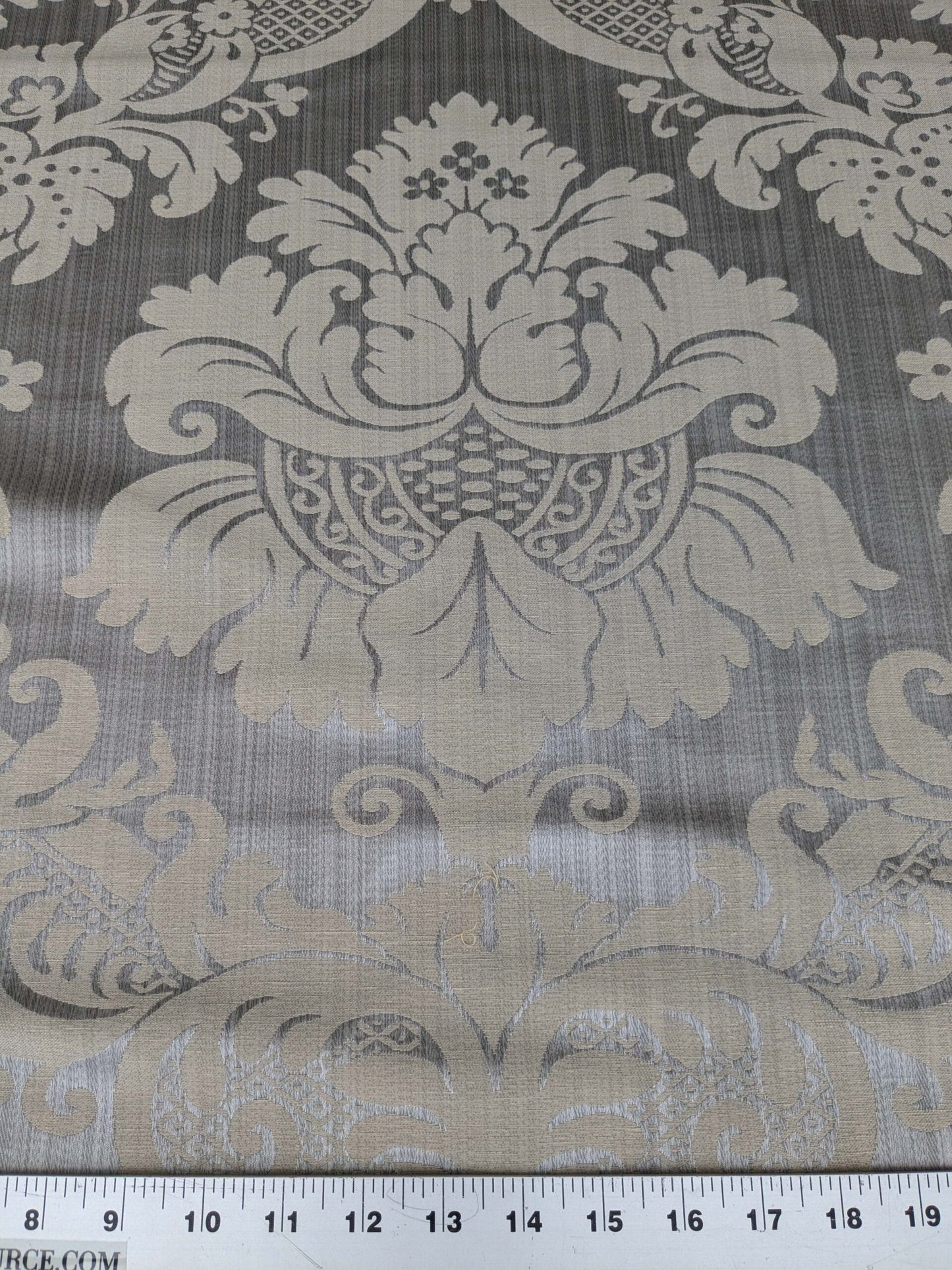 1.8y Scalamandre Lelievre Paris Grambois Argent Gray Damask Renaissance Gray Historic MSRP USD712/y