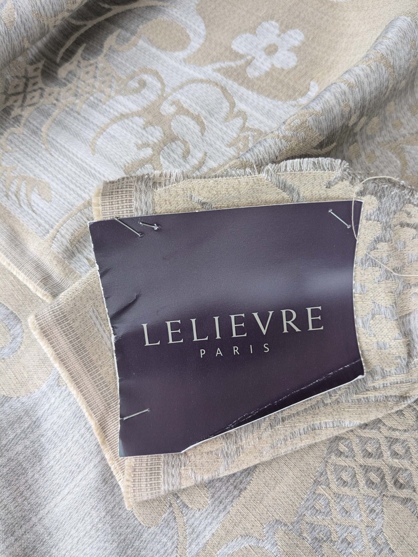 1.8y Scalamandre Lelievre Paris Grambois Argent Gray Damask Renaissance Gray Historic MSRP USD712/y