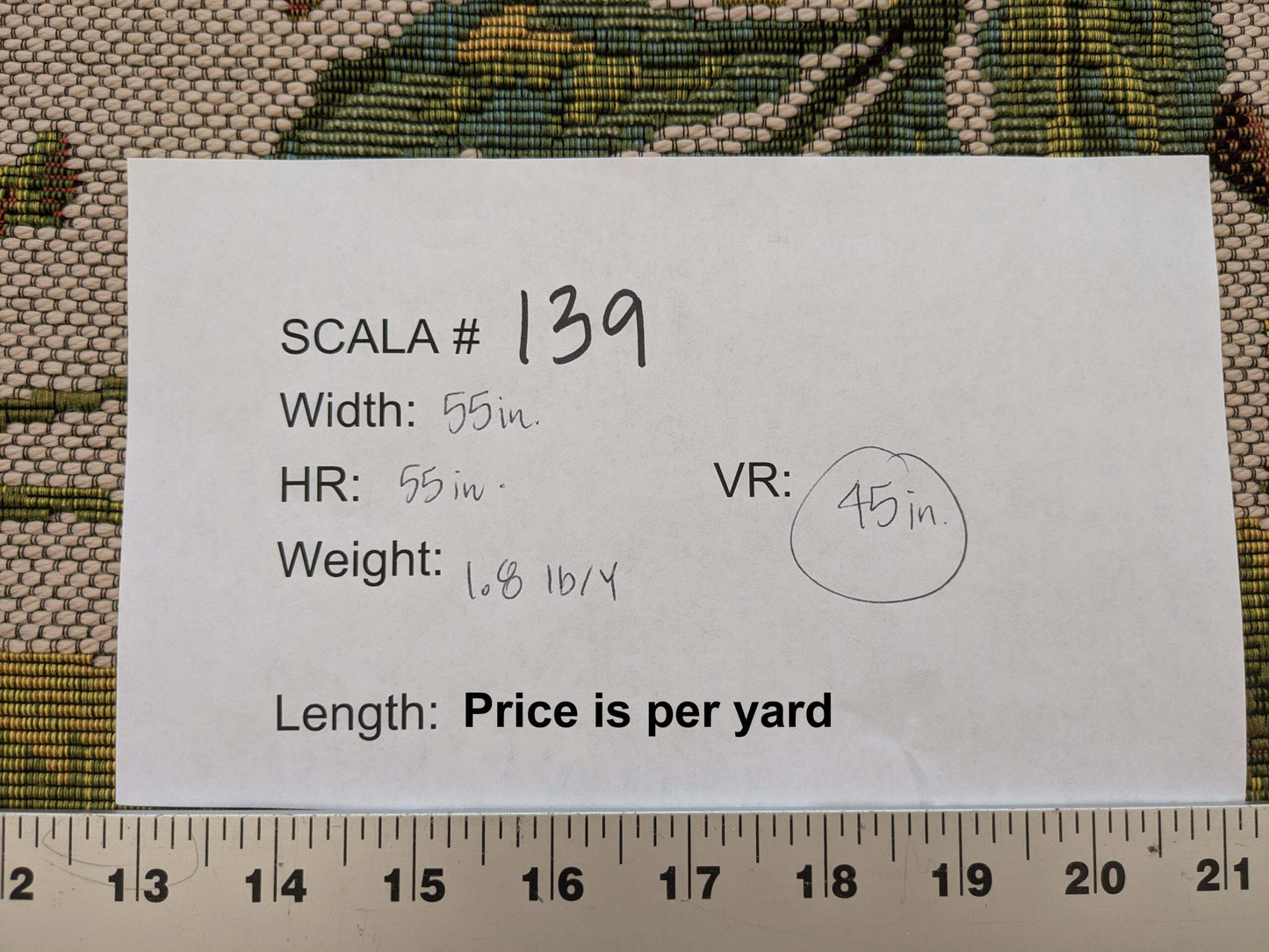 by yard Scalamandre Floral Fruits Grapes Apples Fall Harvest Botanical Tree Foliage Basket Heavy Tapestry