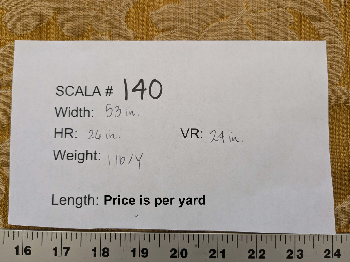 by yard Scalamandre Golden Baroque Renaissance Damask Fabric Pattern