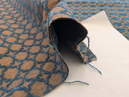 by yard Scalamandre Scalamandre Blue Brown Diamond Vintage Neoclassical Art Deco Velvet