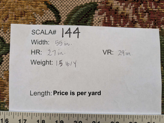 by yard Scalamandre Botanical Floral Jacobean Large Pattern Beige Green Red Tapestry