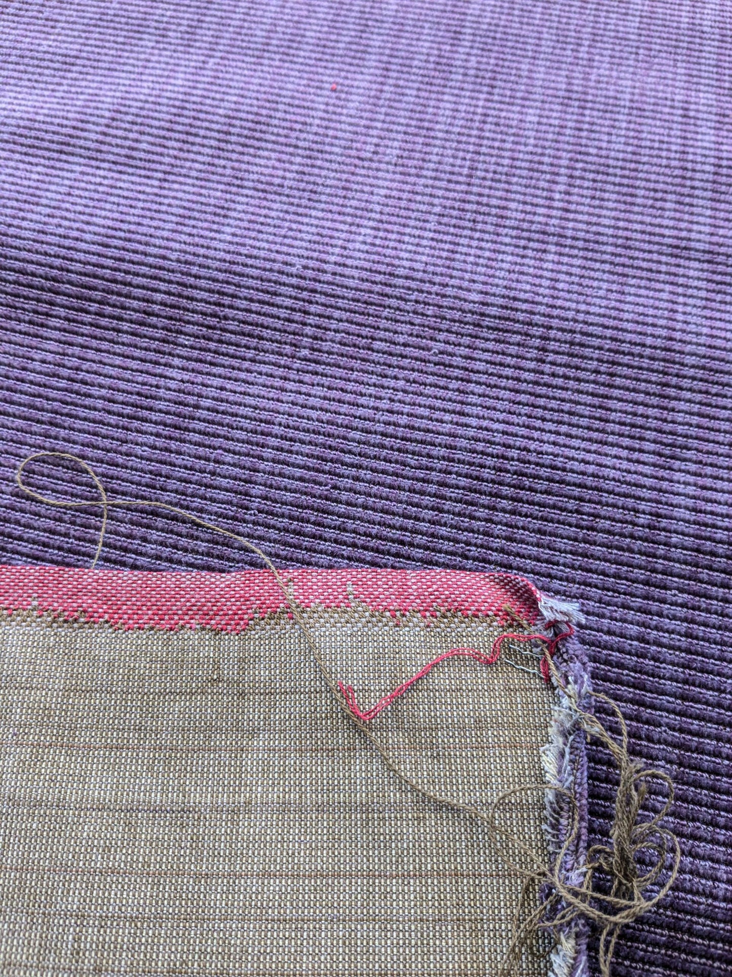 2.2 yards Scalamandre Strie Purple Solid Wool Heavy!
