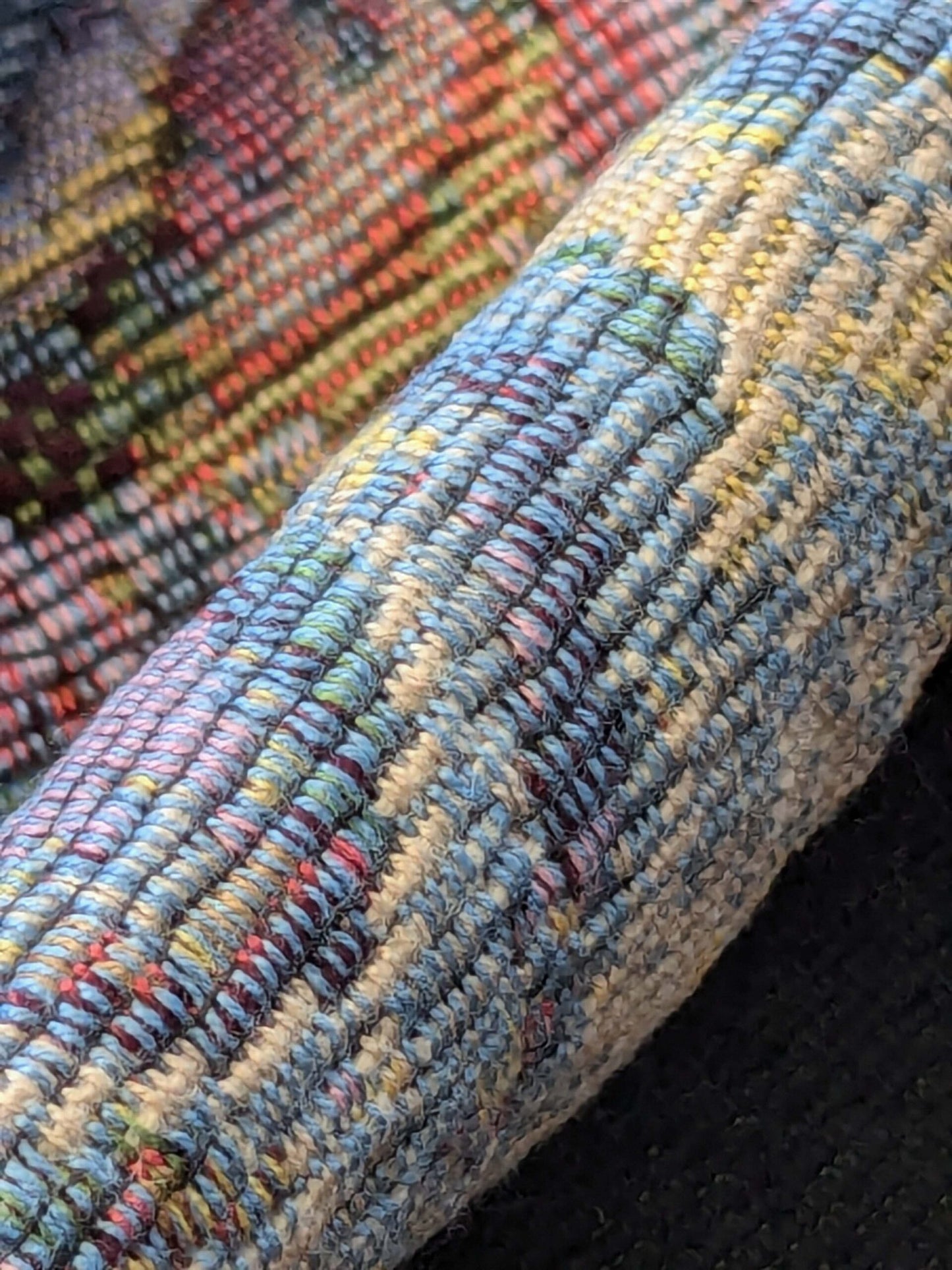 2.3 yards Scalamandre Floral Botanical Foliage Tapestry Red Pink Blue Flowers Rose Iris Carnation Tulip Black Large pattern Heavy