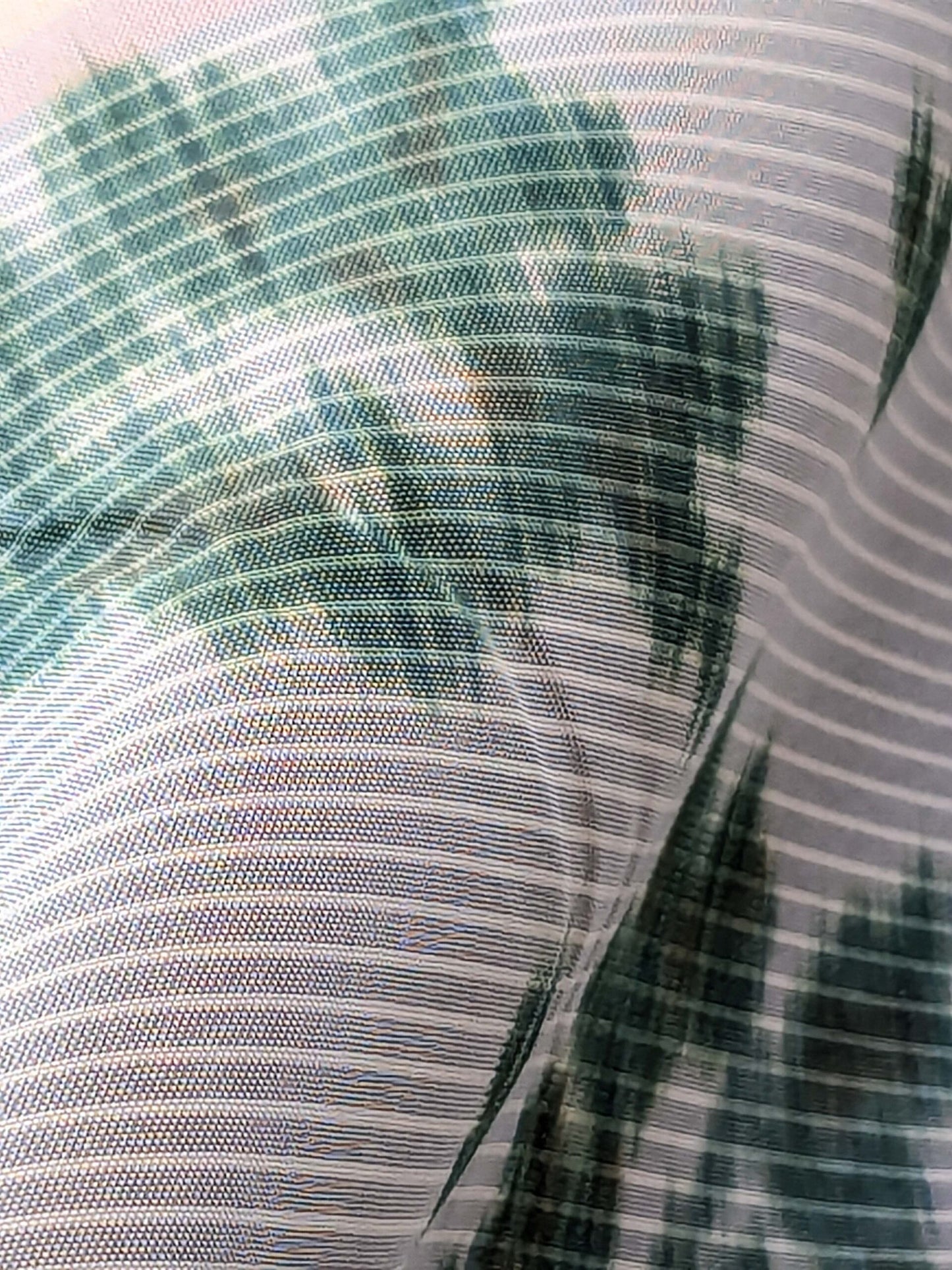 by yard Scalamandre Stripe Art Deco Floral Historical Green Red Light Beige Warp Print