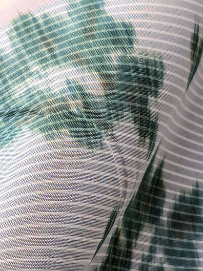 by yard Scalamandre Stripe Art Deco Floral Historical Green Red Light Beige Warp Print