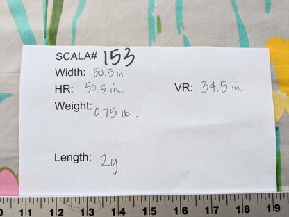 2 yards Scalamandre Flowers Art Deco Children Tulips on Gray