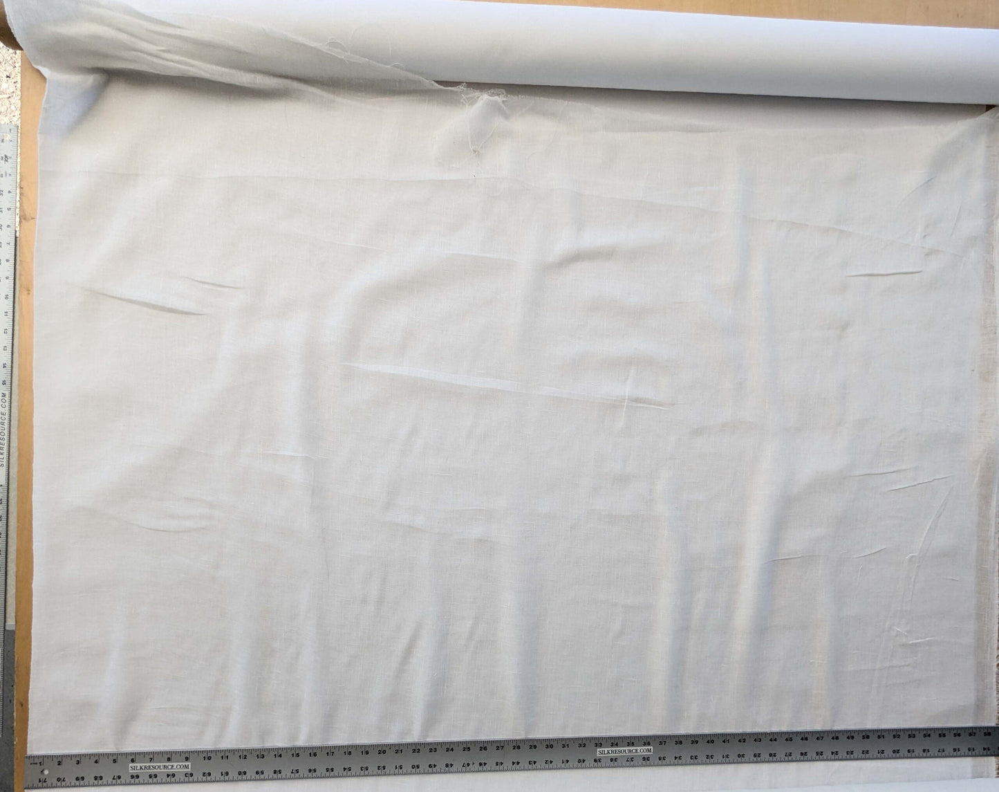 By yard x double width Sheer (118") Scalamandre Sheer White Solid