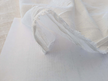 By yard x double width Sheer (118") Scalamandre Sheer White Solid