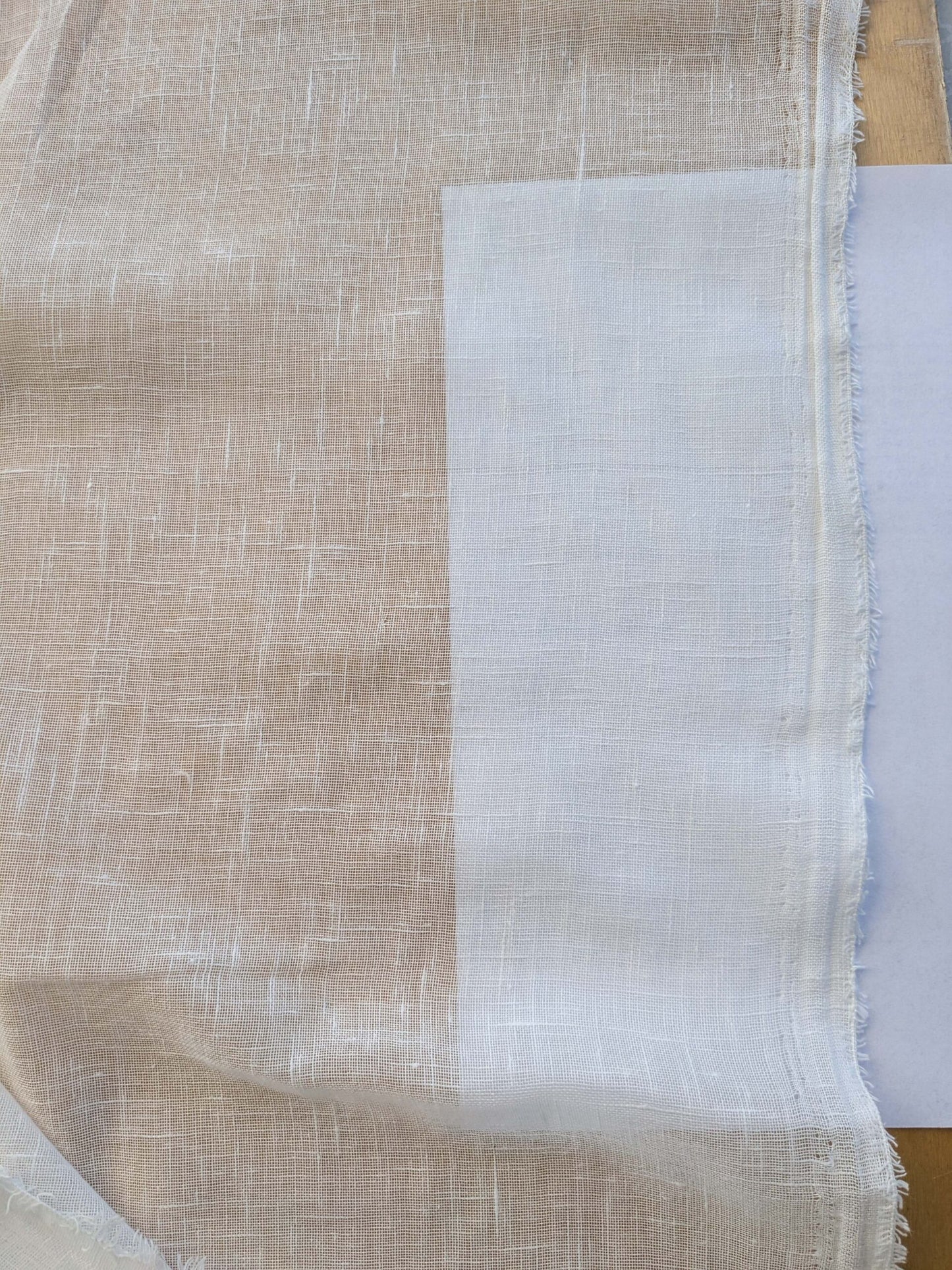 By yard x double width Sheer (118") Scalamandre Sheer White Solid