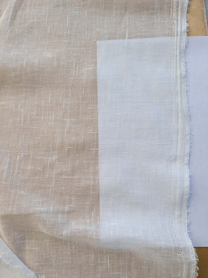 By yard x double width Sheer (118") Scalamandre Sheer White Solid