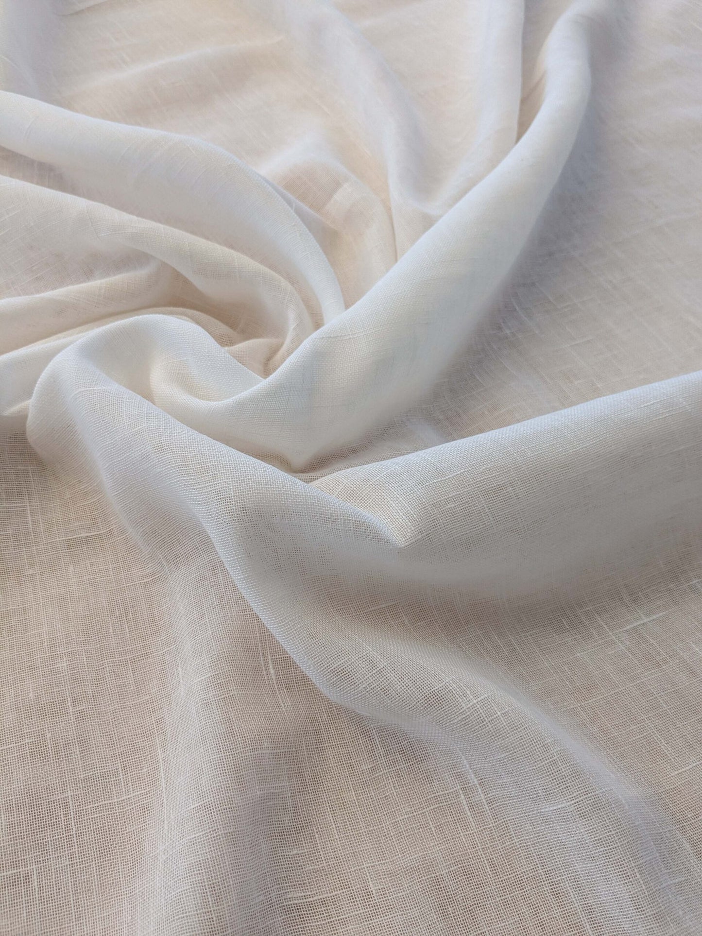 By yard x double width Sheer (118") Scalamandre Sheer White Solid