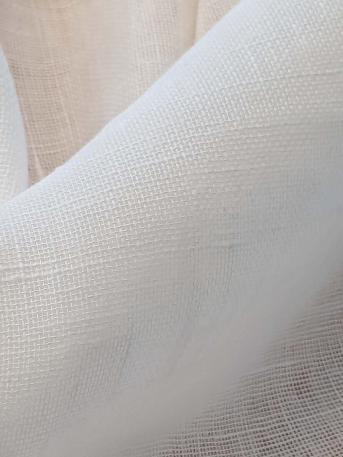 By yard x double width Sheer (118") Scalamandre Sheer White Solid