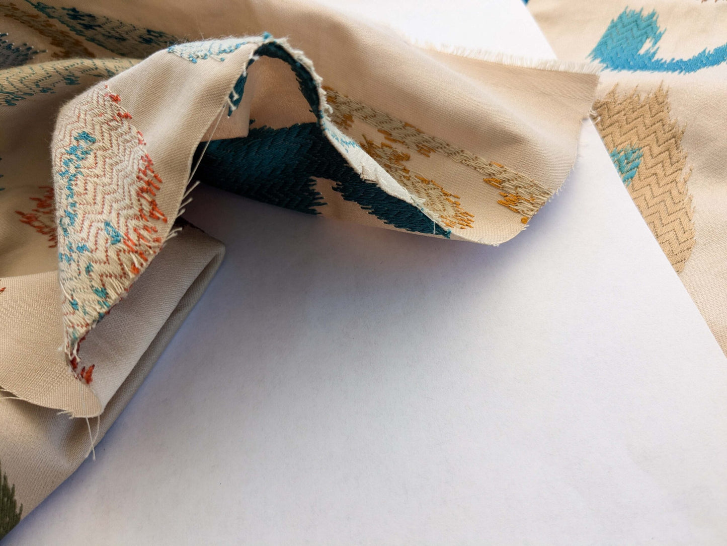 By yard Scalamandre Embroidery Mandalay Ikat Spice Market MSRP USD 414/Y