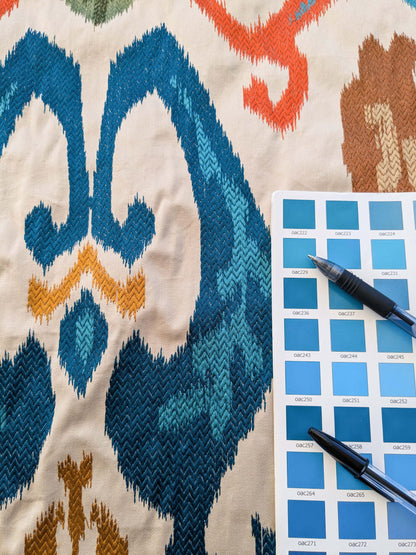 By yard Scalamandre Embroidery Mandalay Ikat Spice Market MSRP USD 414/Y