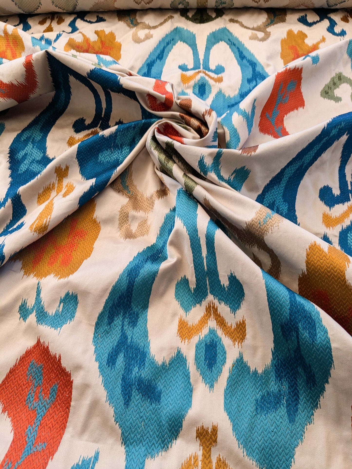 By yard Scalamandre Embroidery Mandalay Ikat Spice Market MSRP USD 414/Y