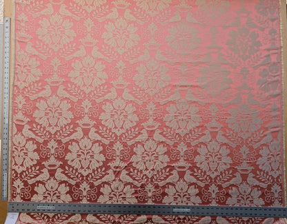 by yard Scalamandre 100% silk Love Bird Rose Pink Melon Red MSRP USD 664/Y