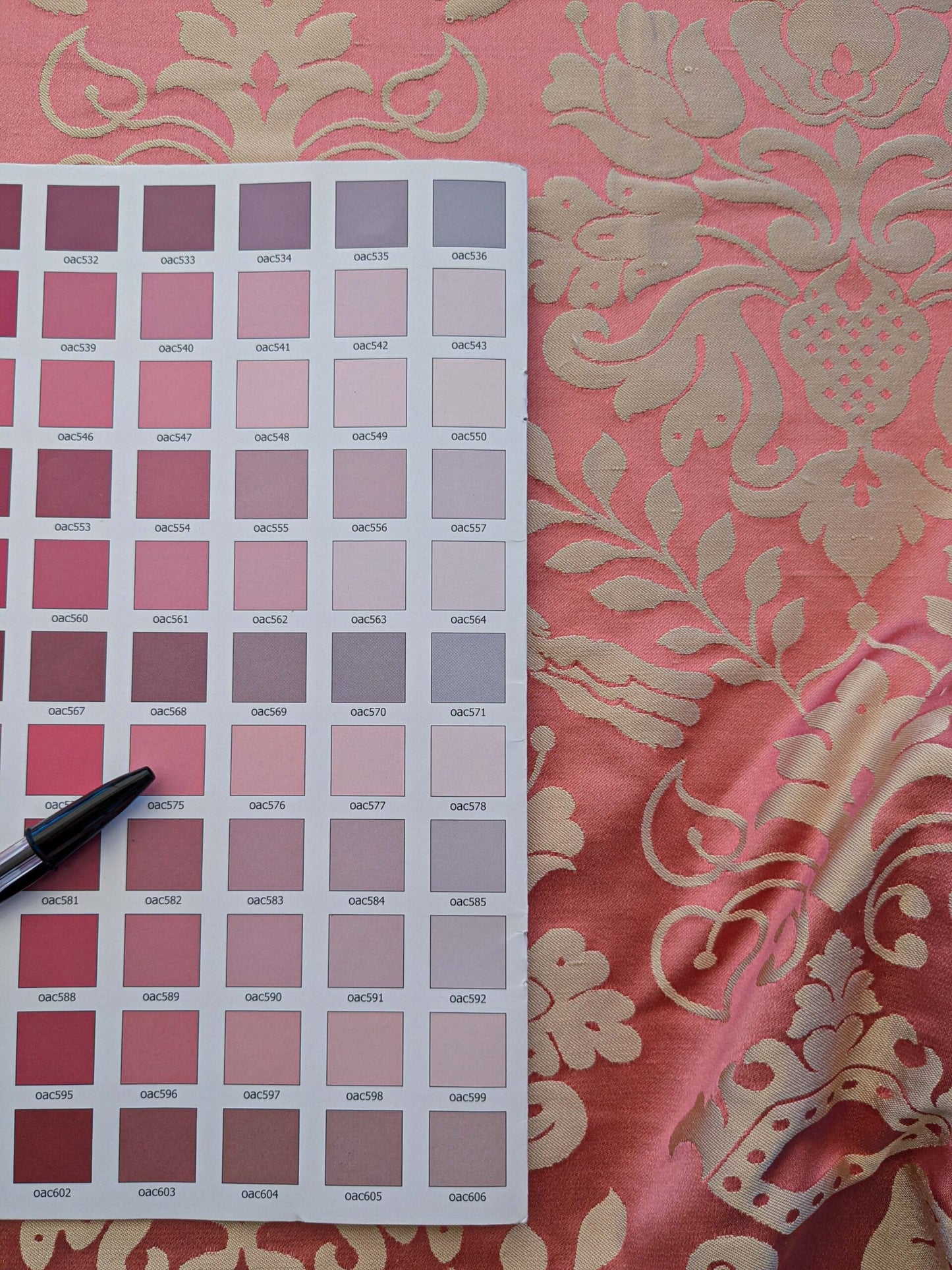 by yard Scalamandre 100% silk Love Bird Rose Pink Melon Red MSRP USD 664/Y