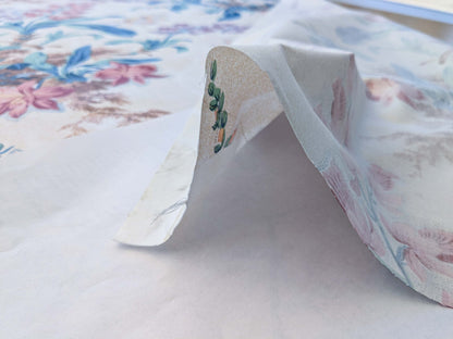 By yard Scalamandre Bouquet Marlyn Park Fh Multi/beige Cotton MSRP USD 188/y