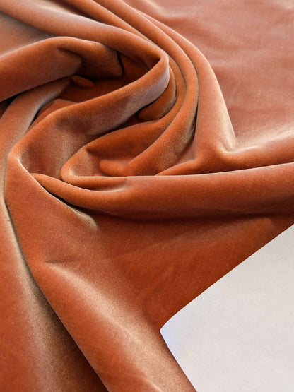 by yard Scalamandre King Foxglove Orange Red Apricot Texture Silk Velvet Heavy MSRP USD 1,092/y