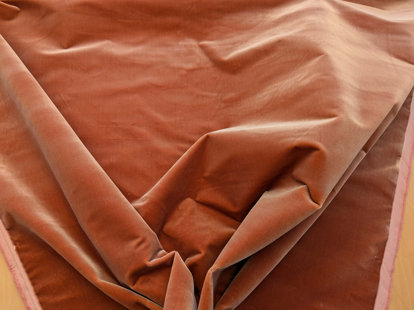 by yard Scalamandre King Foxglove Orange Red Apricot Texture Silk Velvet Heavy MSRP USD 1,092/y