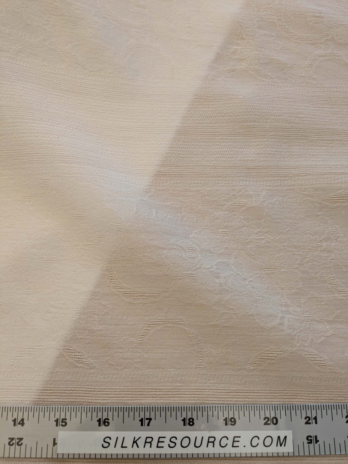 by yard Sheer Silk Jacquard Natural Cream White Double Width 118" Horizontal Stripe Wild Rose MSRPUSD 300+