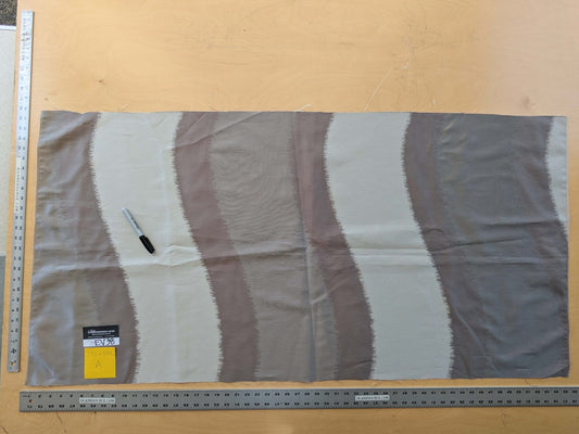 7 EV38 Scalamandre Aldeco Bradley Gray Weave Jacquard Graphic Stripe 27" x 55.5 inches