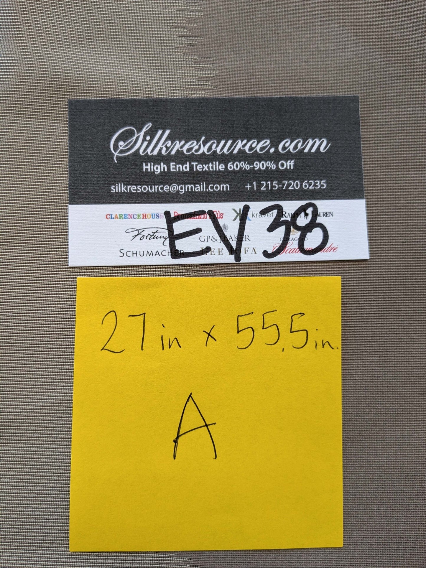 7 EV38 Scalamandre Aldeco Bradley Gray Weave Jacquard Graphic Stripe 27" x 55.5 inches