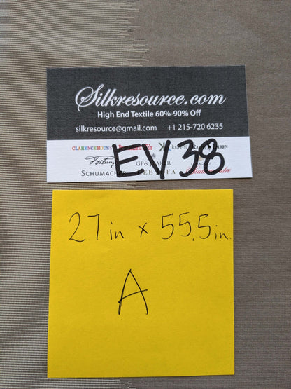 7 EV38 Scalamandre Aldeco Bradley Gray Weave Jacquard Graphic Stripe 27" x 55.5 inches