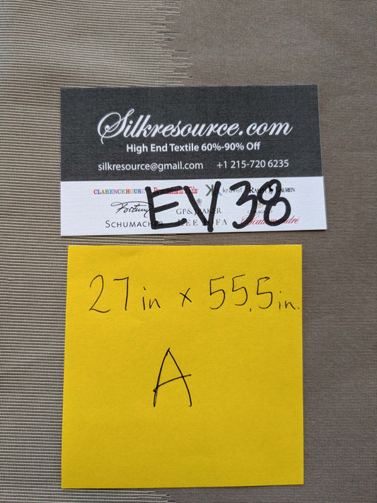 7 EV38 Scalamandre Aldeco Bradley Gray Weave Jacquard Graphic Stripe 27" x 55.5 inches