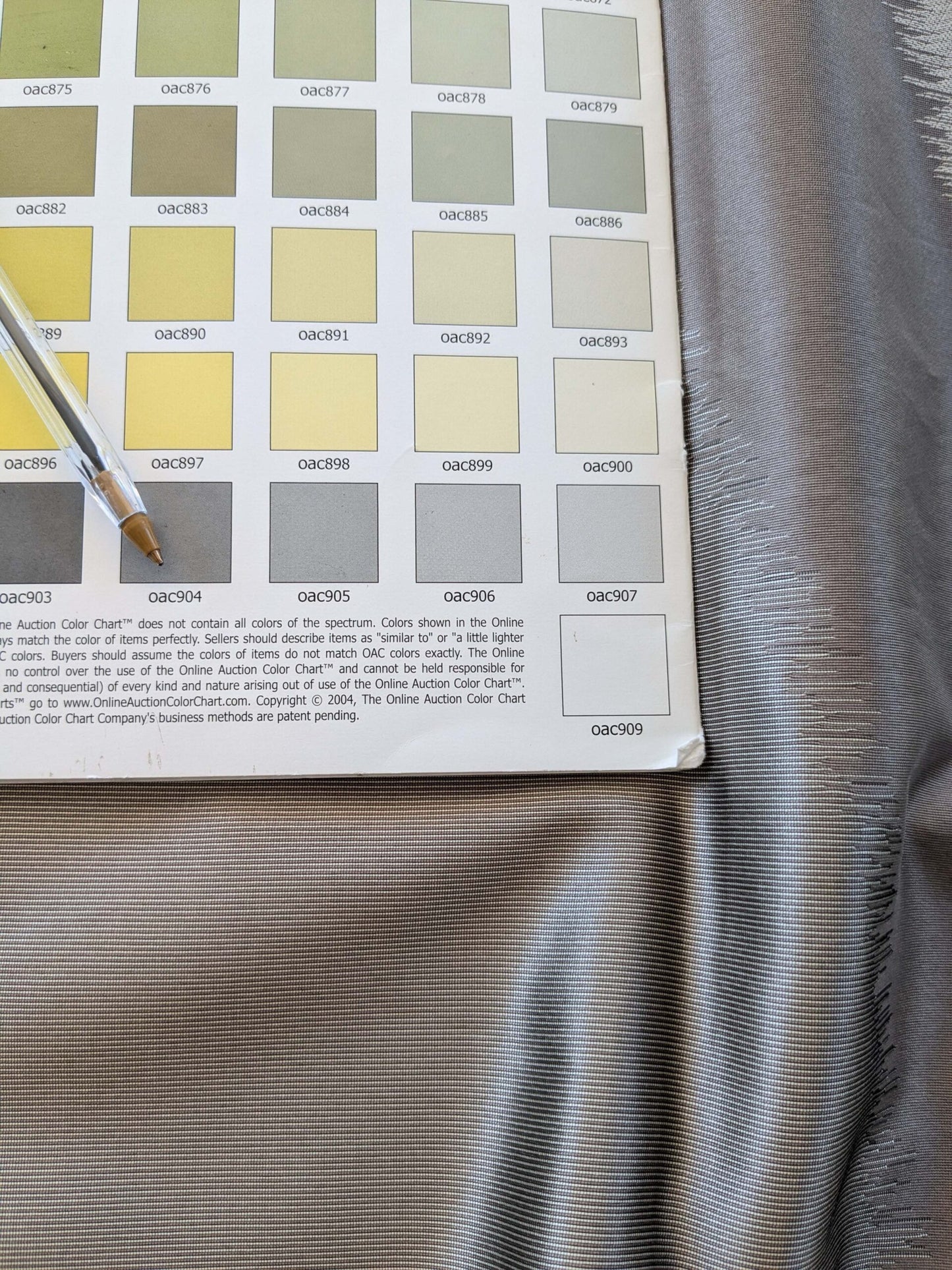 7 EV38 Scalamandre Aldeco Bradley Gray Weave Jacquard Graphic Stripe 27" x 55.5 inches