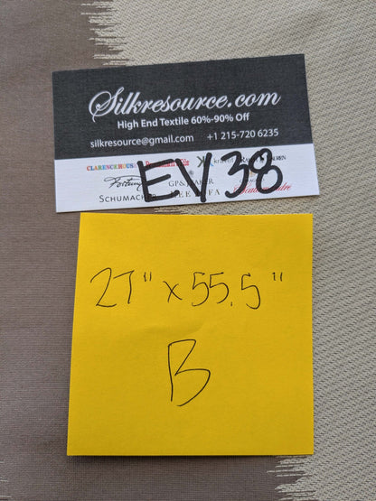 8 EV38 Scalamandre Aldeco Bradley Gray Weave Jacquard Graphic Stripe 27" x 55.5 inches