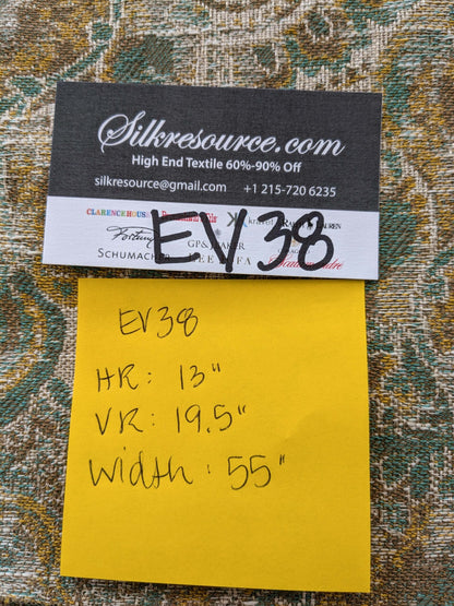 9 EV38 Scalamandre VELORUM Nile Sun Abstract Medallion Paisley MSRP USD236/y  2.4y x55"wide