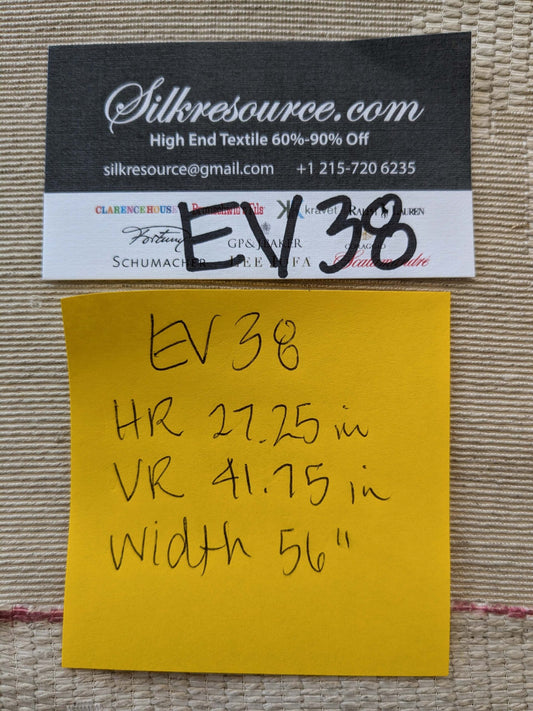 10 EV38 Lelievre Scalamandre Asuka Jacquards / Wovens Cream White Abstract Botanical 2.2y x 56"wide MSRP USD 688/Y