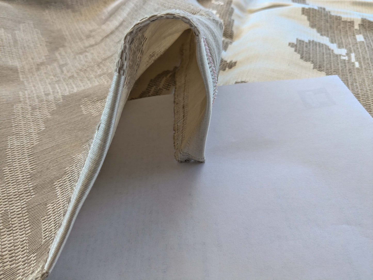 10 EV38 Lelievre Scalamandre Asuka Jacquards / Wovens Cream White Abstract Botanical 2.2y x 56"wide MSRP USD 688/Y